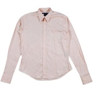 Ralph Lauren Sport Button Up Shirt Womens S Pink Cotton Slim Fit Preppy Classic